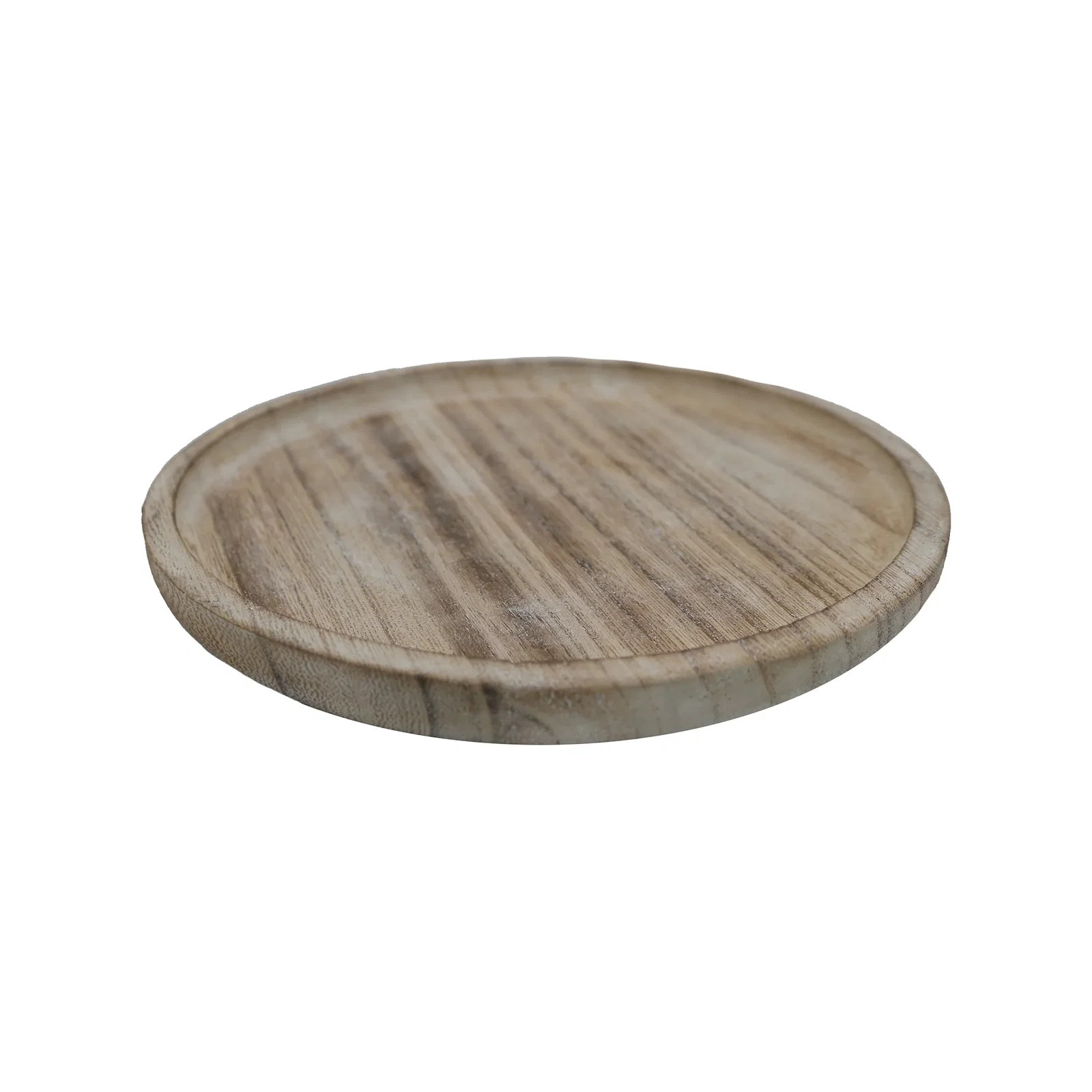 Image of Rustic Round Wood Tray
