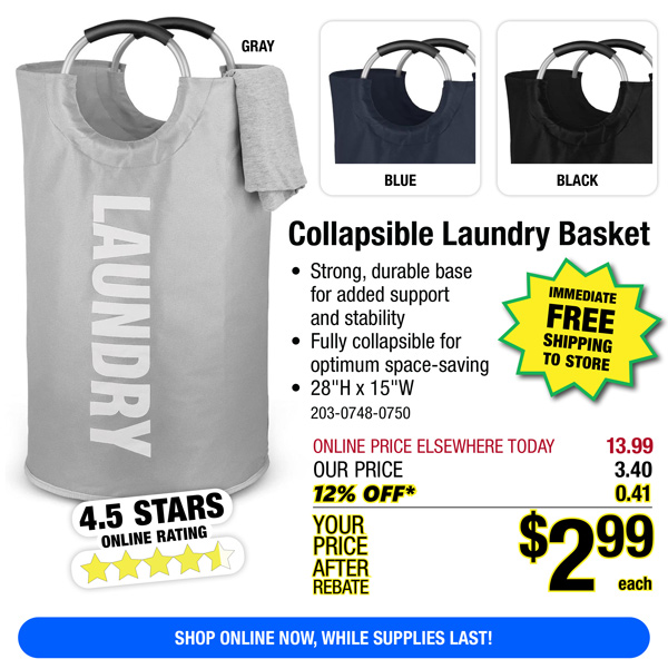 Menards Collapsible Laundry Basket ONLY 2.99! Milled