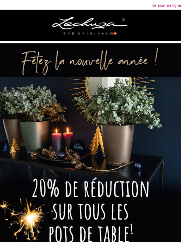 🥂 20% de réduction sur tous les pots de table