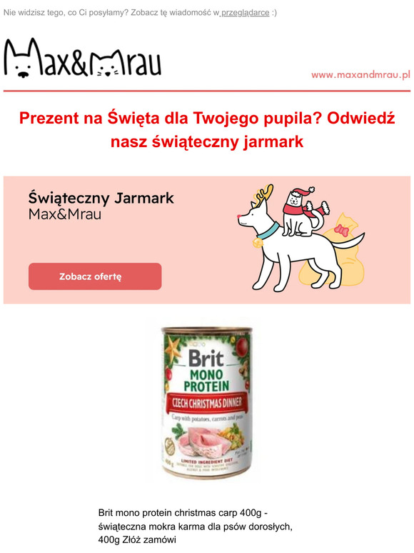🎄Święta w Max & Mrau!🎄Wejdź na nasz świąteczny jarmark🐱🐶