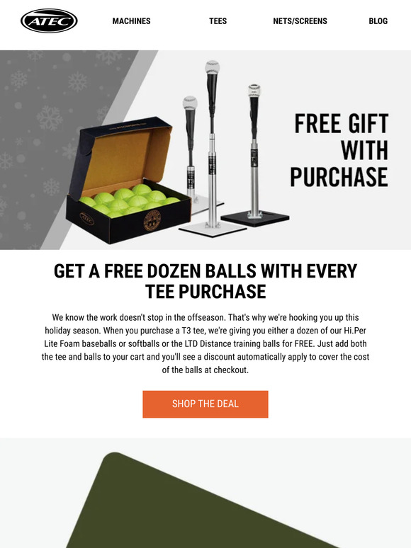 FREE Balls w/ Every Tee Purchase