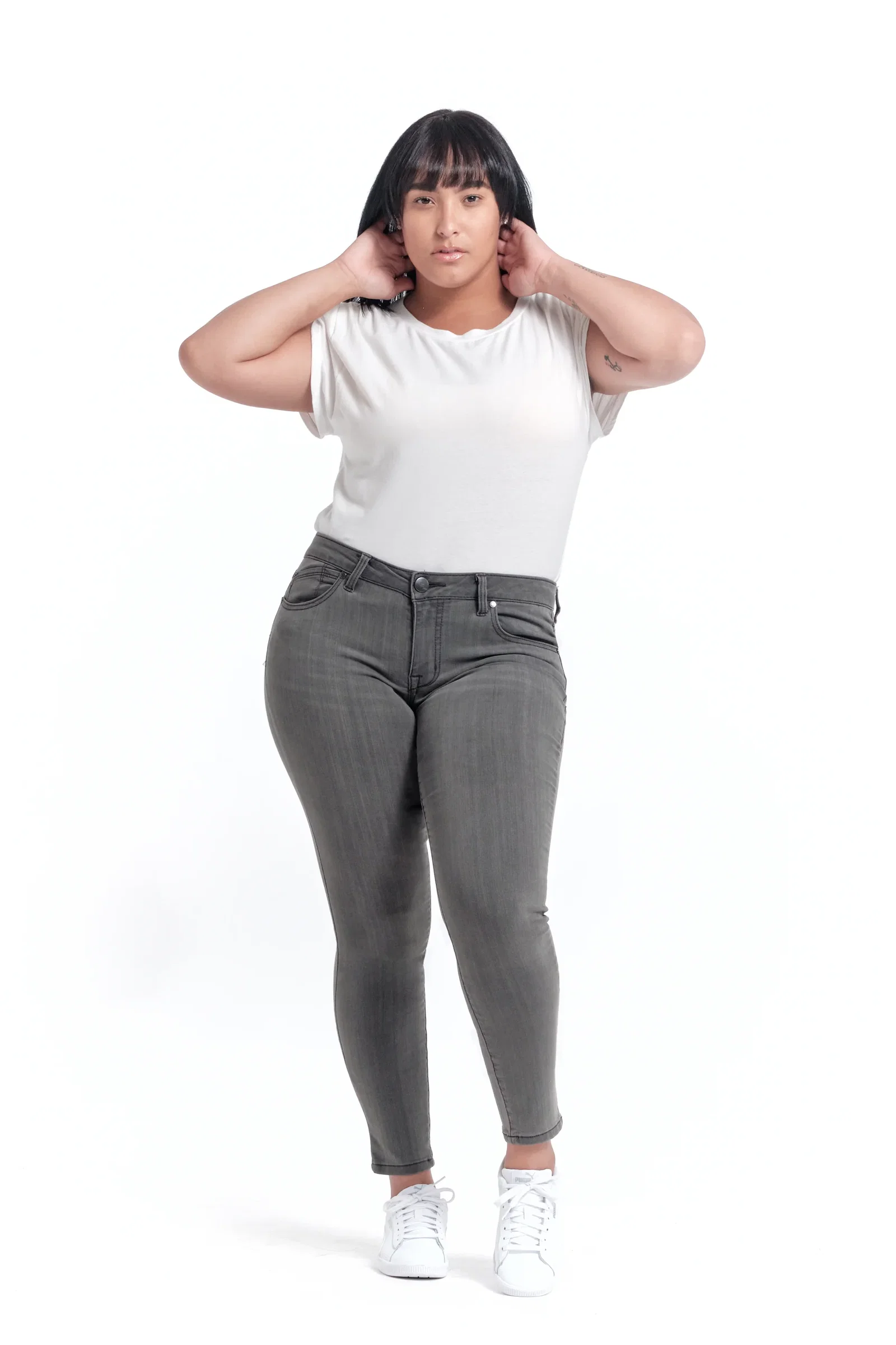 Image of Curvy Silk Denim Skinny in Ashley