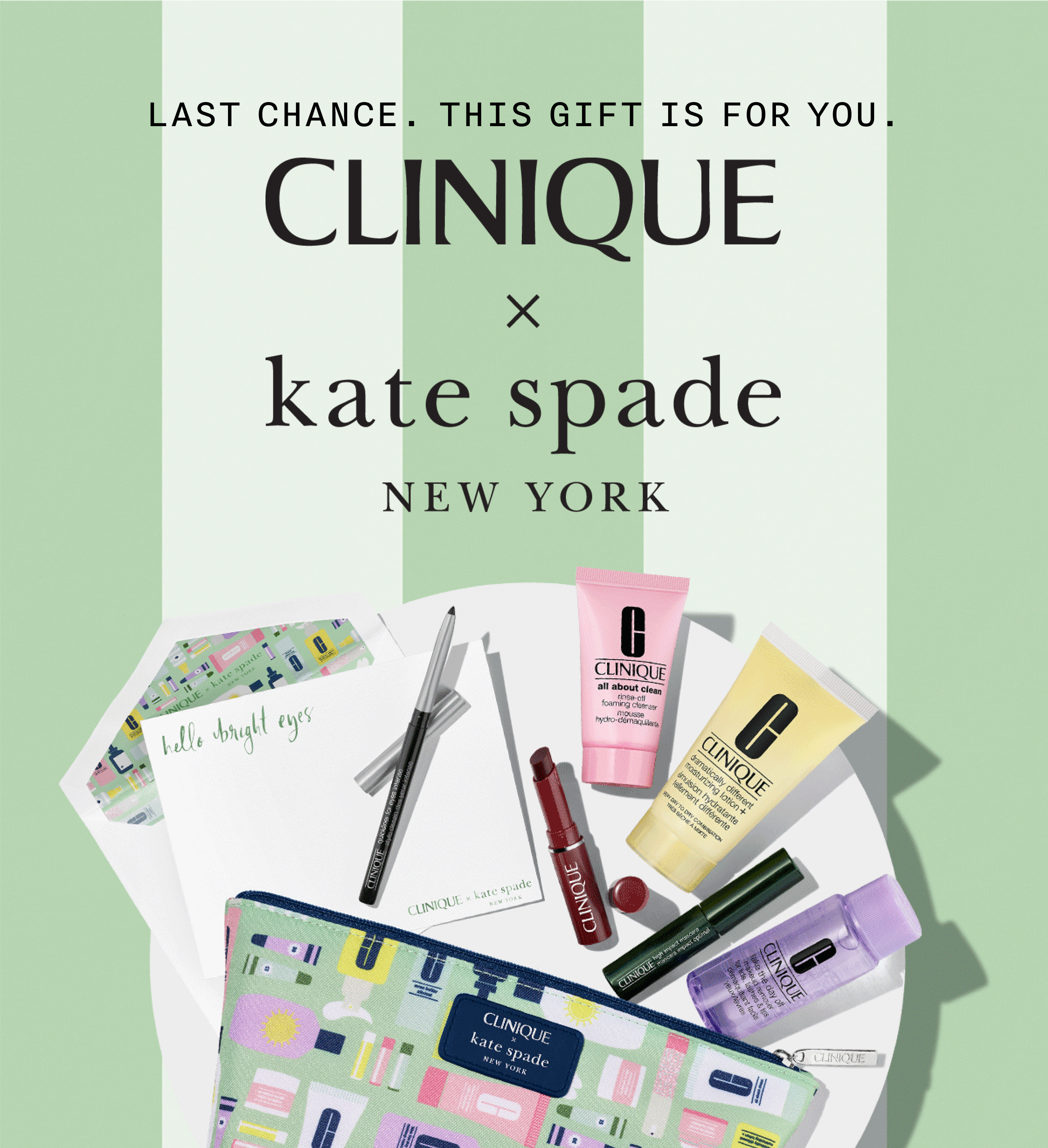 Kate spade discount clinique gift