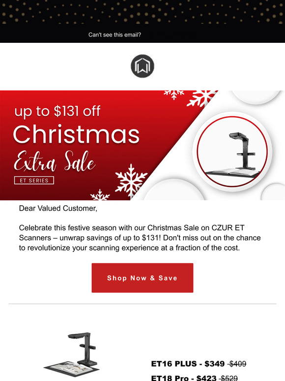 Flash Sale: $131 Off CZUR ET Scanners 🎁