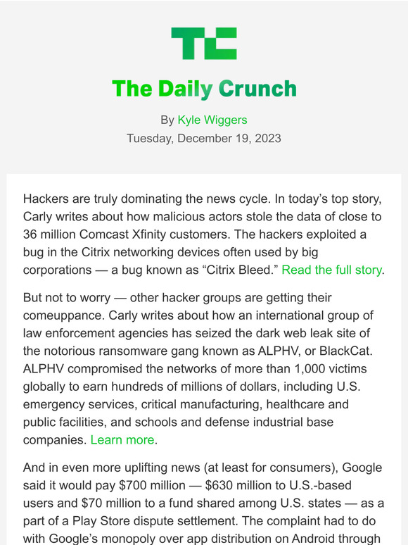 TechCrunch: Comcast Xfinity customers suffer data breach | Milled