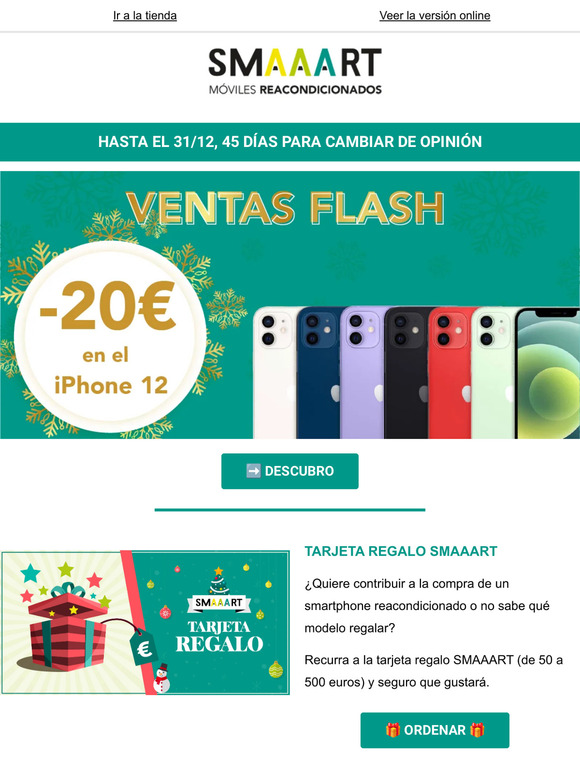 🚨 ¡Ahorra 20€ en un iPhone 12 reacondicionado!
