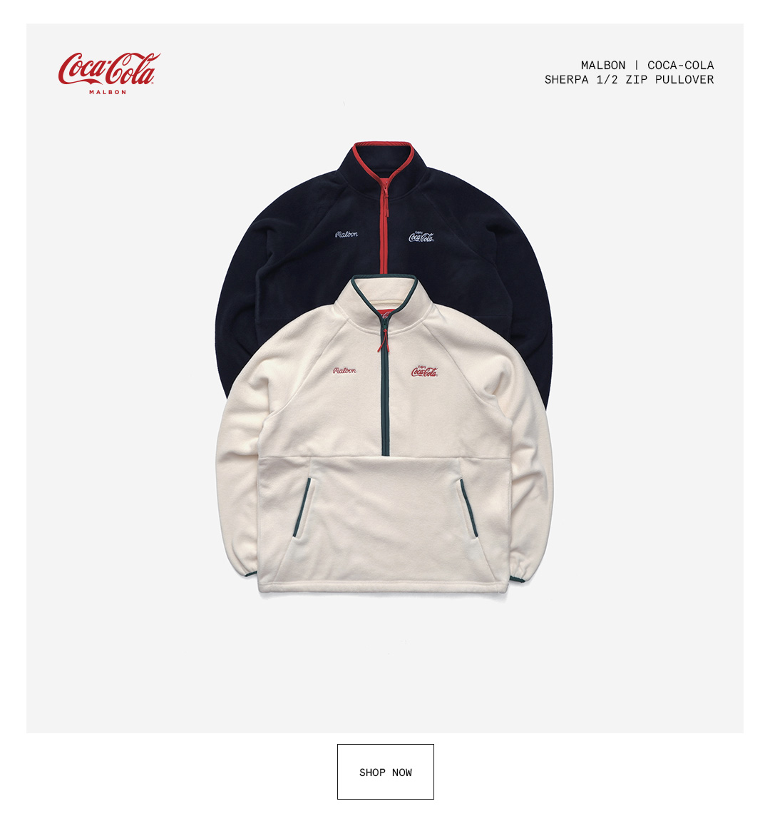 【MALBON】[MALBON X COCA-COLA] Reversible Logo Zip-up Jacket Malbon x Coca-Cola | HOMEBRED