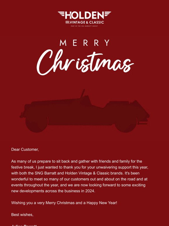 Merry Christmas from Holden Vintage & Classic 🎄