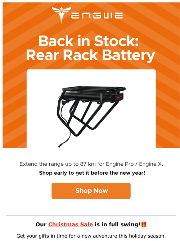 Engwe: Back in Stock: Rear Rack Battery⚡ | Milled