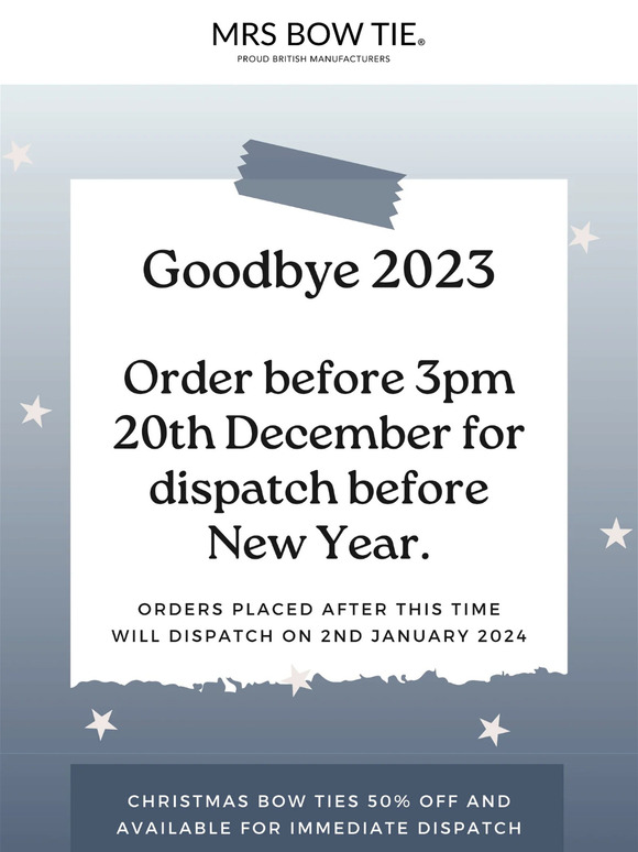Last Chance before 2024