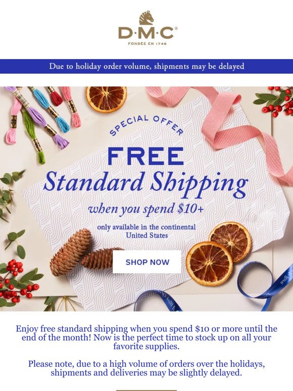 Free Standard Shipping 🎄