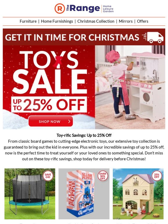 Shop Now for Christmas Delivery! 100s of Toys Now up to 25% Off!