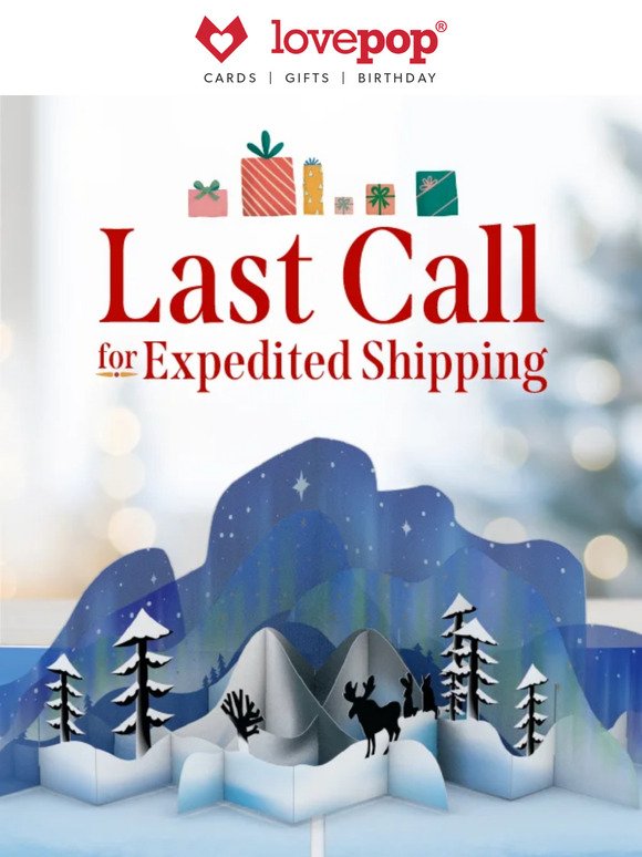 Expedited shipping for Christmas ends soon! 🎄🎁