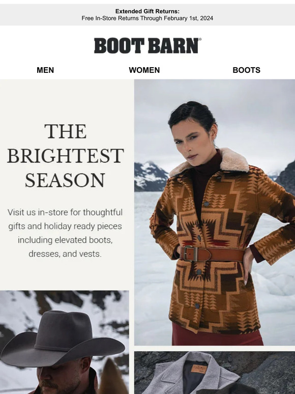 Boot Barn Holiday Gifts & Elevated Looks InStore Milled