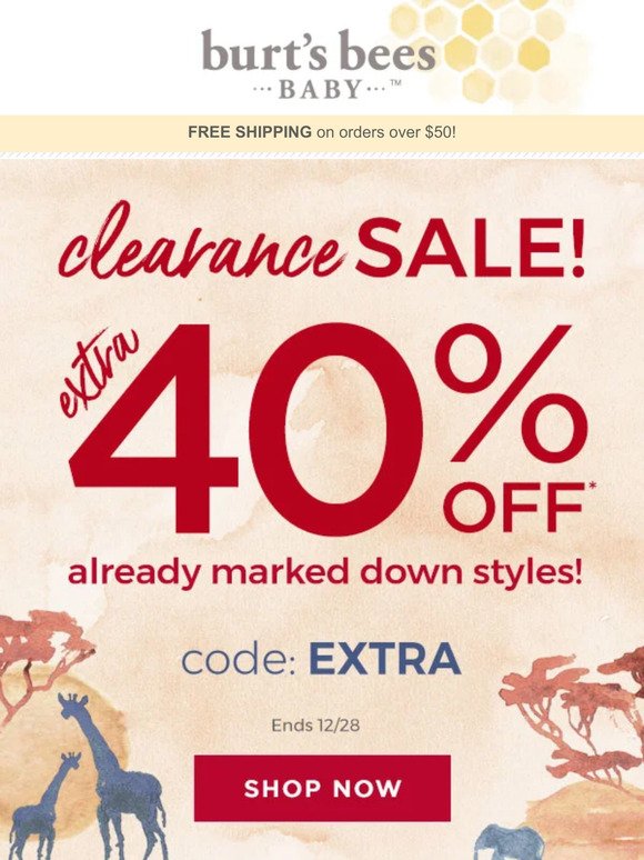 Clearance Sale! Extra 40% off!