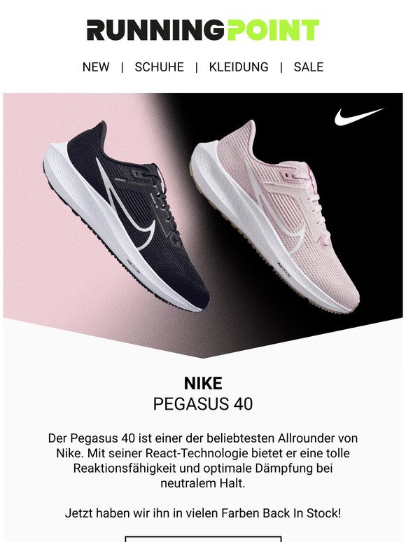 Nike Pegasus 40 - Jetzt die neuen Farben entdecken