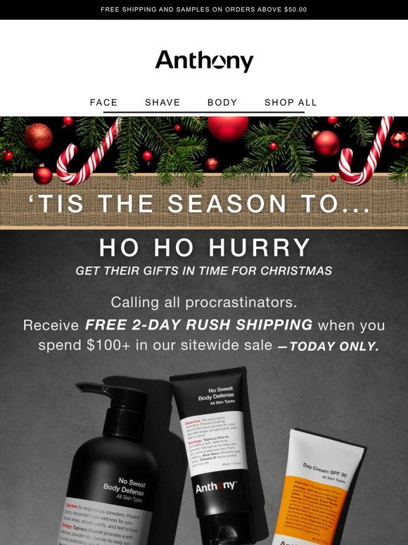FREE Rush Shipping: Get your gifts in time for Xmas! 🎁