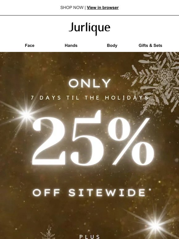 🎁 Holiday Special: Save 25% Site Wide & Enjoy Buy-One-Get-One on Gift Sets! 🎁