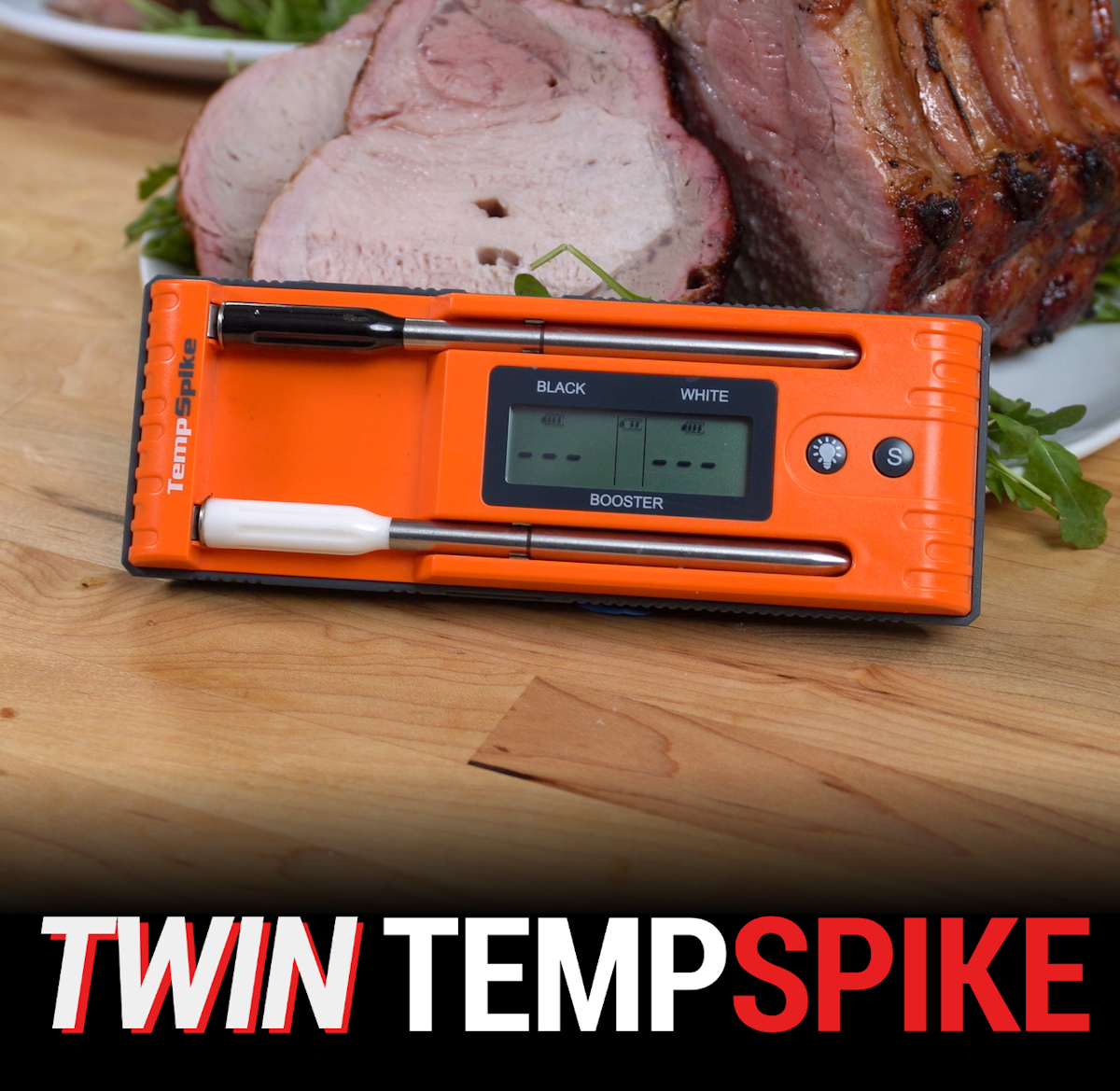 ThermoPro Twin TempSpike 500ft Truly Wireless Meat Thermometer with 2 Meat Probes, Bluetooth Meat Thermometer with LCD-Enhanced Booster, Meat