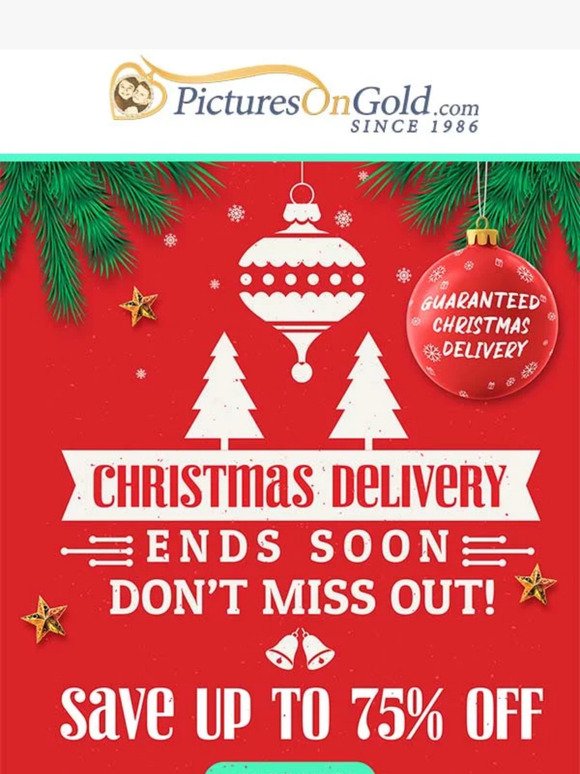🔚 Guaranteed Christmas Delivery Ends Soon!