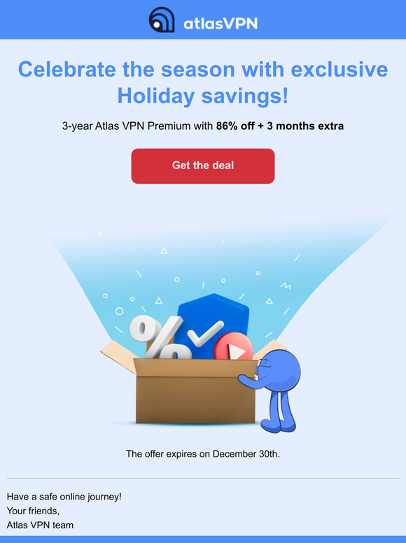 Save 86% this Holiday season