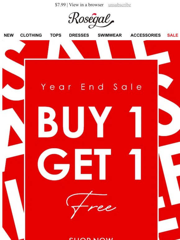 Year End Sale | Buy 1 Get 1 Free