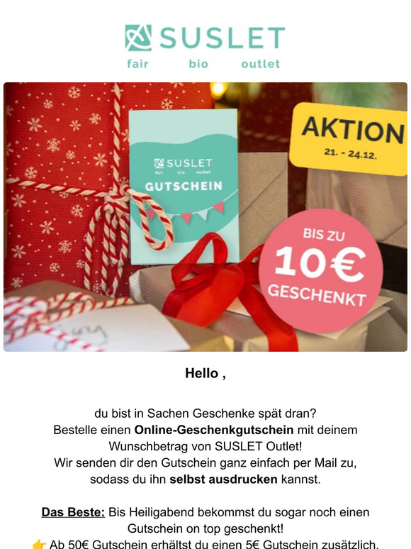 🎁 Gutschein fairschenken & selbst einen geschenkt bekommen