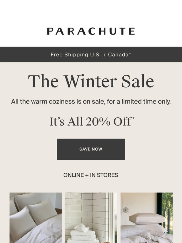 Parachute Email Newsletters Shop Sales, Discounts, and Coupon Codes