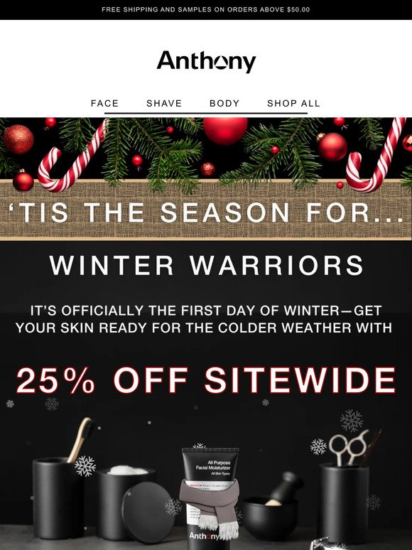 25% off winter essentials ❄️☃️