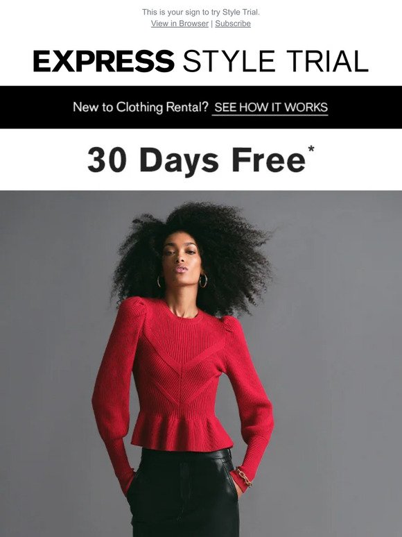 Free clothes trial offer