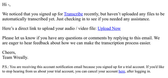 Upload your file for automatic transcription here