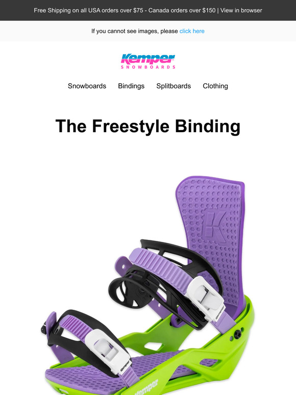 Kemper Snowboards Kemper Freestyle Snowboard Binding Milled