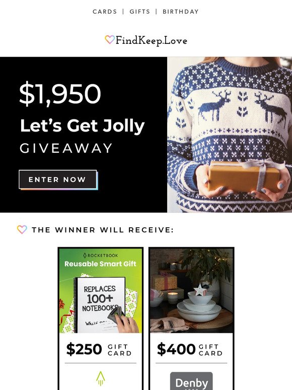 Enter to win a $1,950 giveaway!