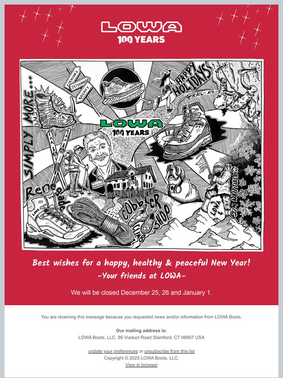 Happy Holidays from your friends at LOWA!