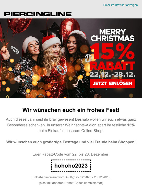 Merry Christmas! ⭐ 15% Rabatt auf alles