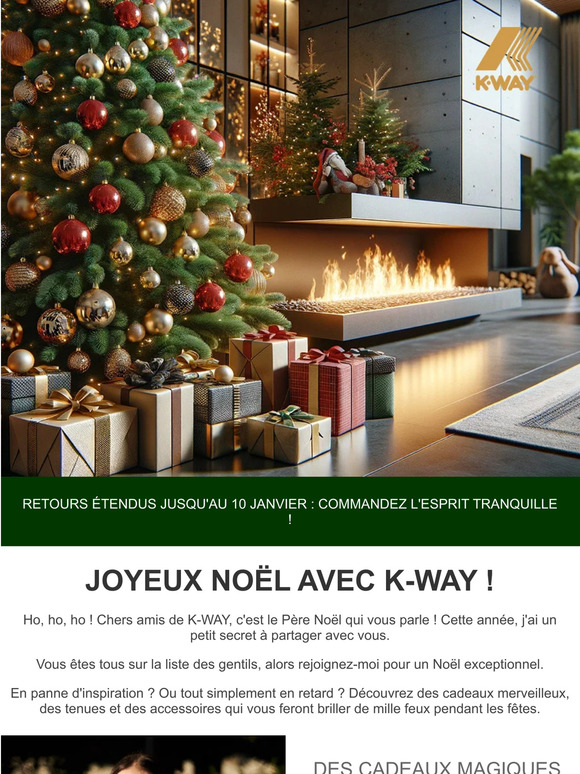 Le Père Noël vous invite chez K-WAY pour un instant Magique !