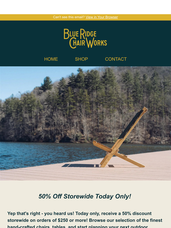 50% off storewide - today only!