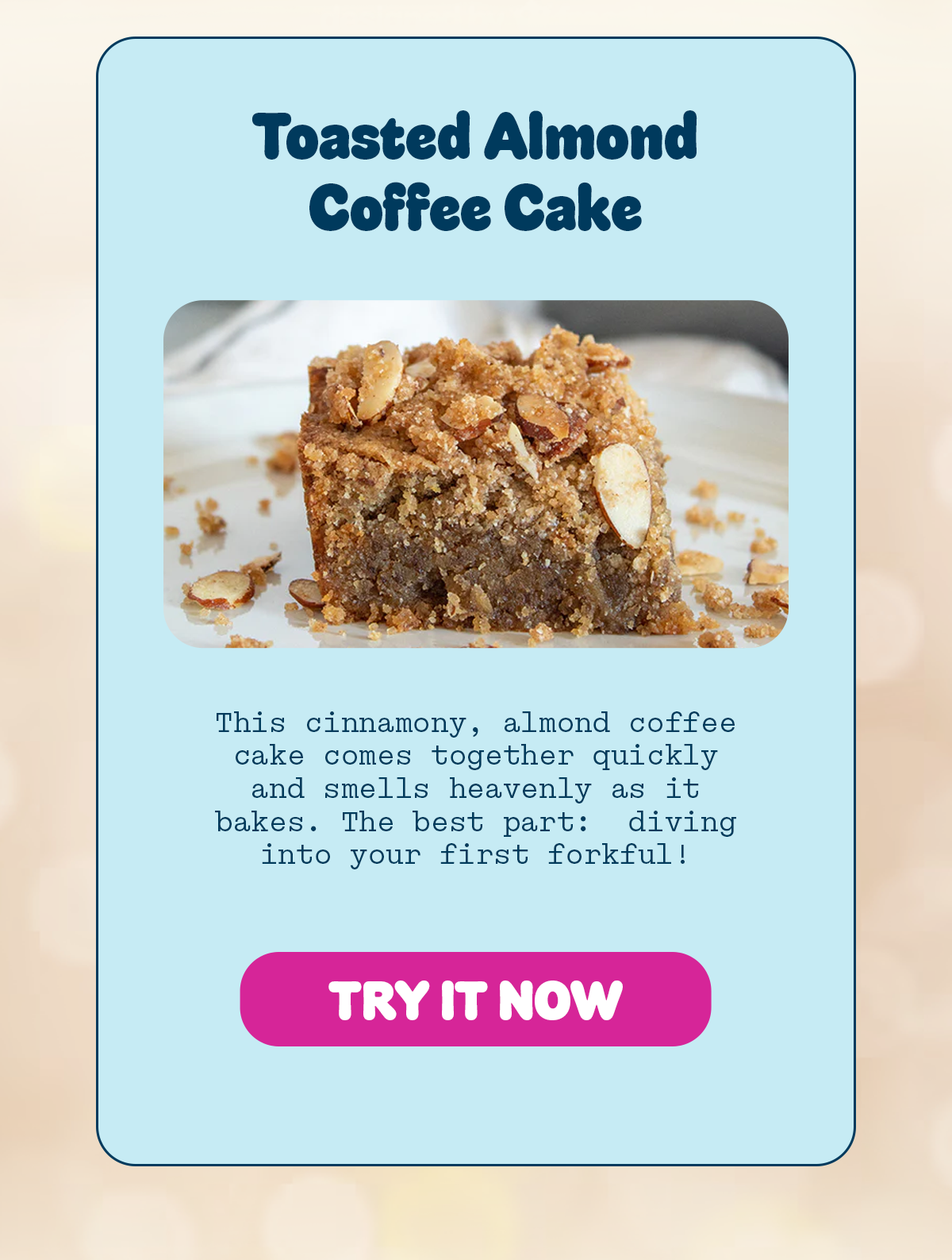 Toasted Almond Coffee Cake