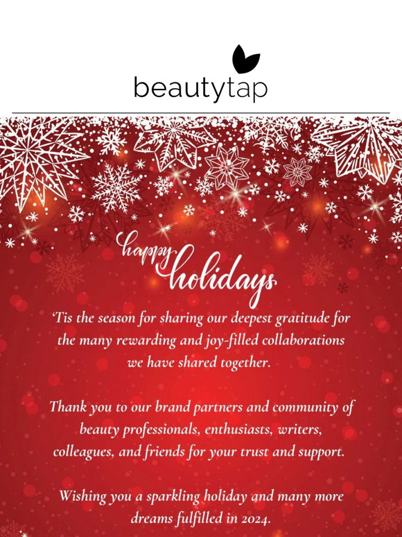 Cheers to a Year of Beauty and Gratitude: Warm Wishes from the Beautytap Team 🌟