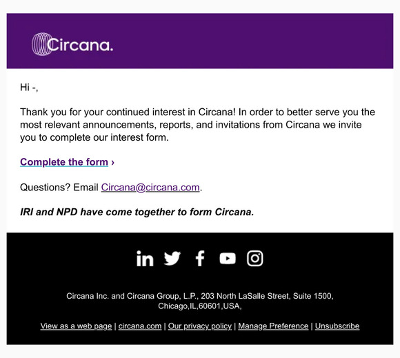 Update your email preferences