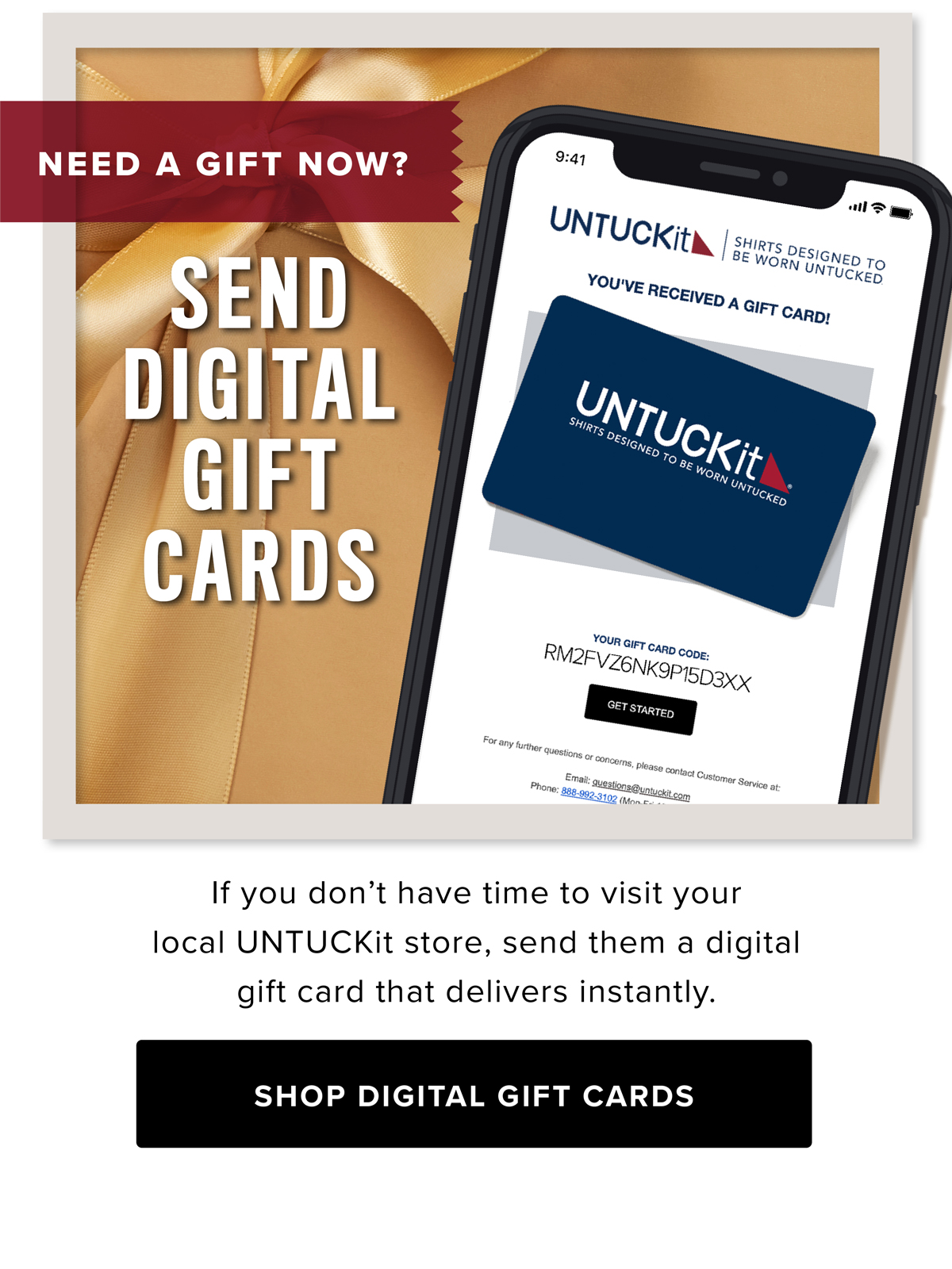 UNTUCKit: Gift It Now📲 Digital Gift Cards