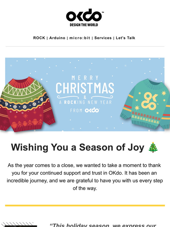 Merry Christmas and a Rocking New Year from OKdo! 🎄