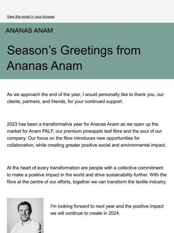 Season's Greetings from Ananas Anam