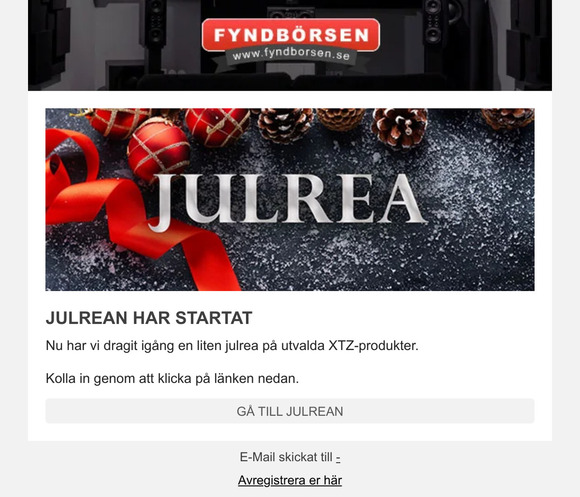 En fin liten jul-rea har startat