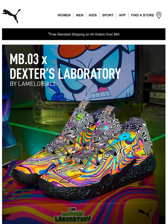 スニーカー PUMA x LAMELO BALL MB.03 Dexter's Laboratory Basketball MELO x DEXTER'S LAB MB.03 Toddlers' Basketball Shoes | PUMA