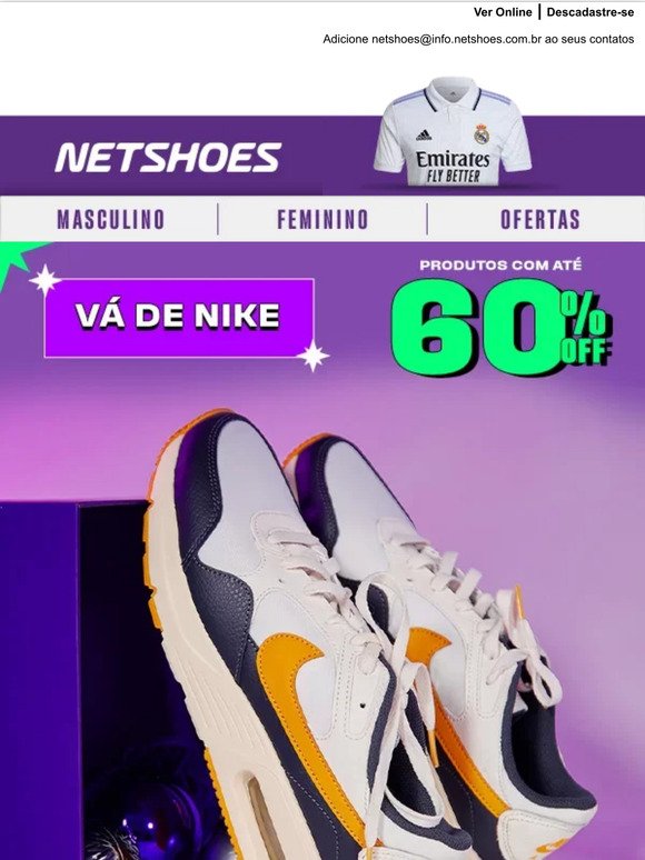 🔥 Especial Nike com até 60% OFF 🔥
