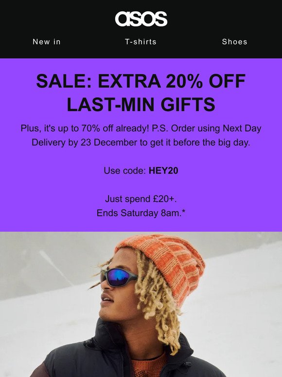 Sale: extra 20% off last-min gifts 🎁💨