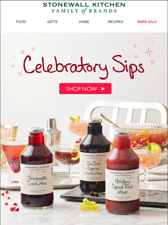 Stonewall Kitchen, LLC MustHave Mixers for 2024 🍾 Milled