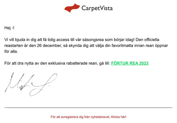 VIP Säsongsrea startar idag