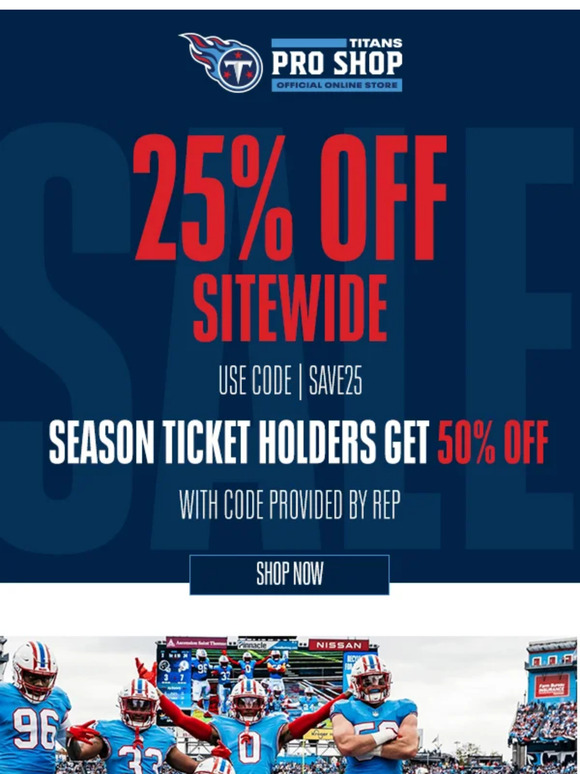 25% OFF EVERYTHING! 🏈